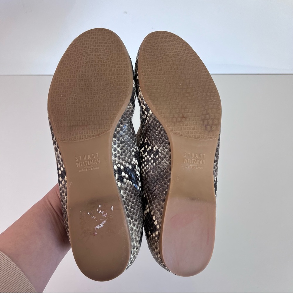 Stuart Weitzman Women's Snake Python Embossed Bal… - image 5